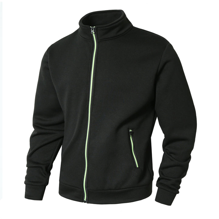 Sporty fleece jacket for men with a comfortable high collar and zippered pockets Lune London