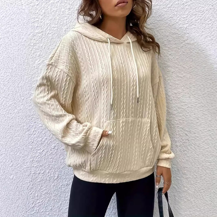 Hoodie pour femmes avec design en tricot texturé et coupe confortable Chic & Stil