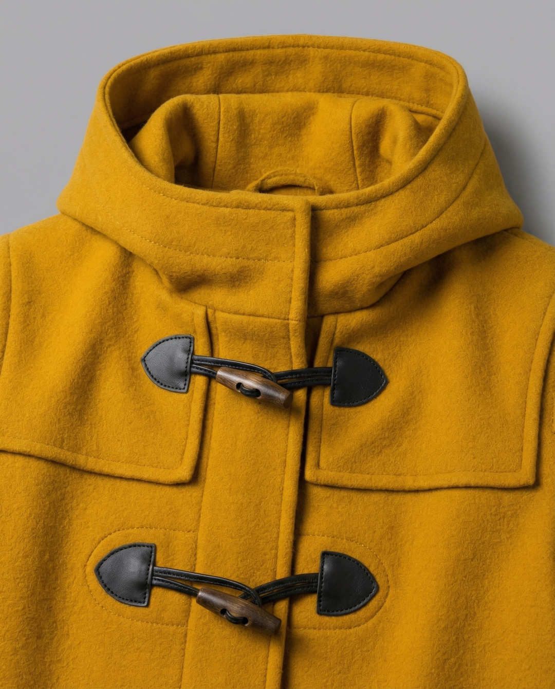 Women’s Oversized Duffle Coat with Hood & Wooden Buttons | Lune London