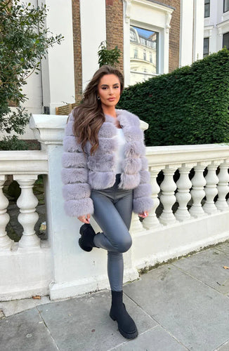 Lune London | Faux Fur Puffer Coat Short Plush Winter Jacket