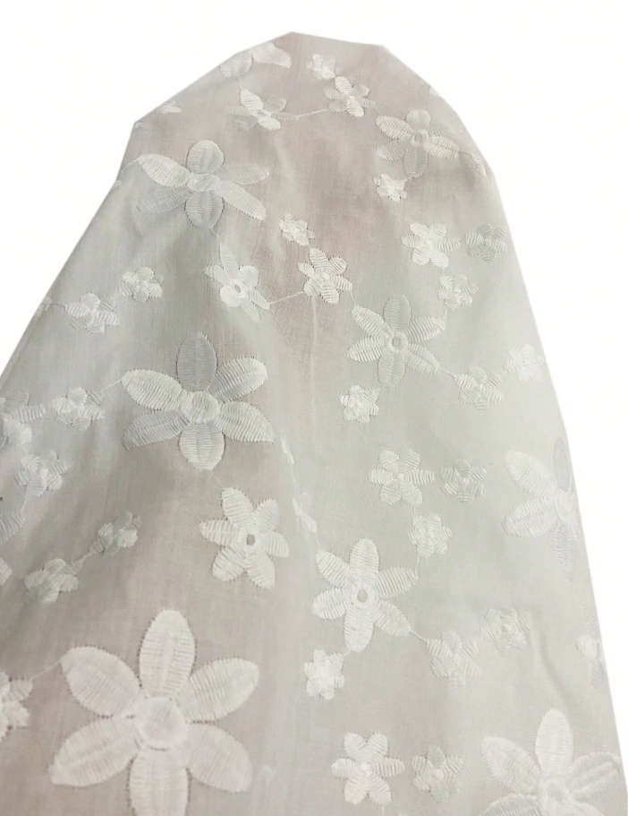 Lune London | Top with Embroidered, Solid Color Stand-up Collar