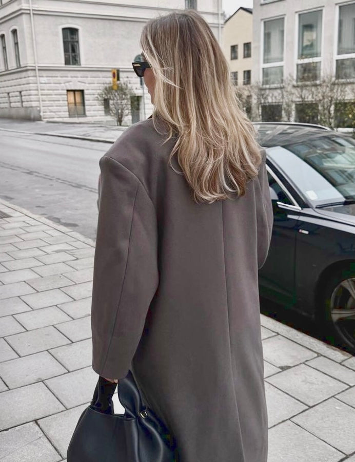 Lune London | Women's Jacket - Long Trench Coat with Lapel Collar