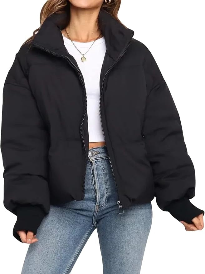 Lune London | Oversized Down Jacket for Women, High Collar - Winter