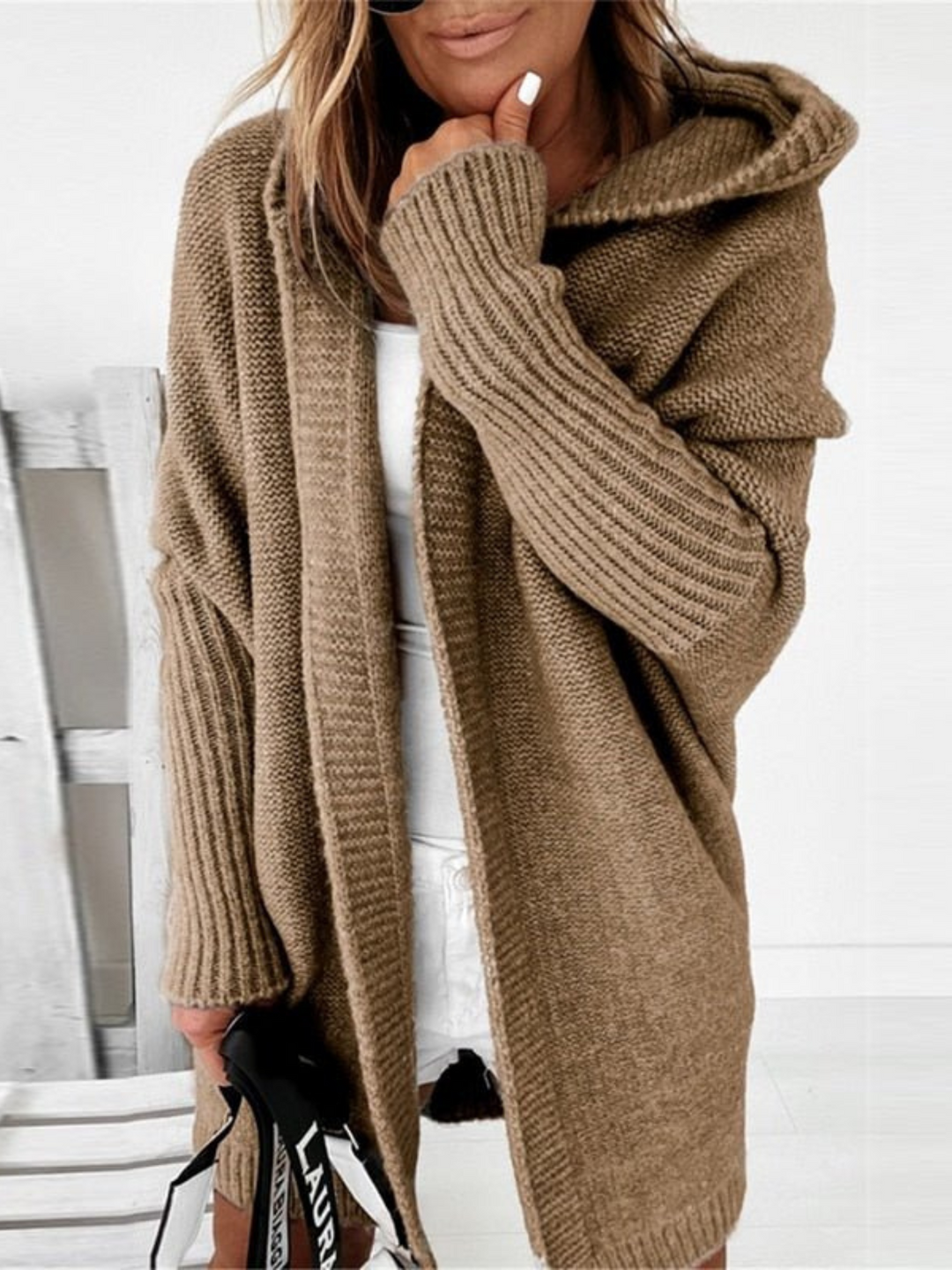 Lune London | Oversized Hooded Cardigan for Women - Long