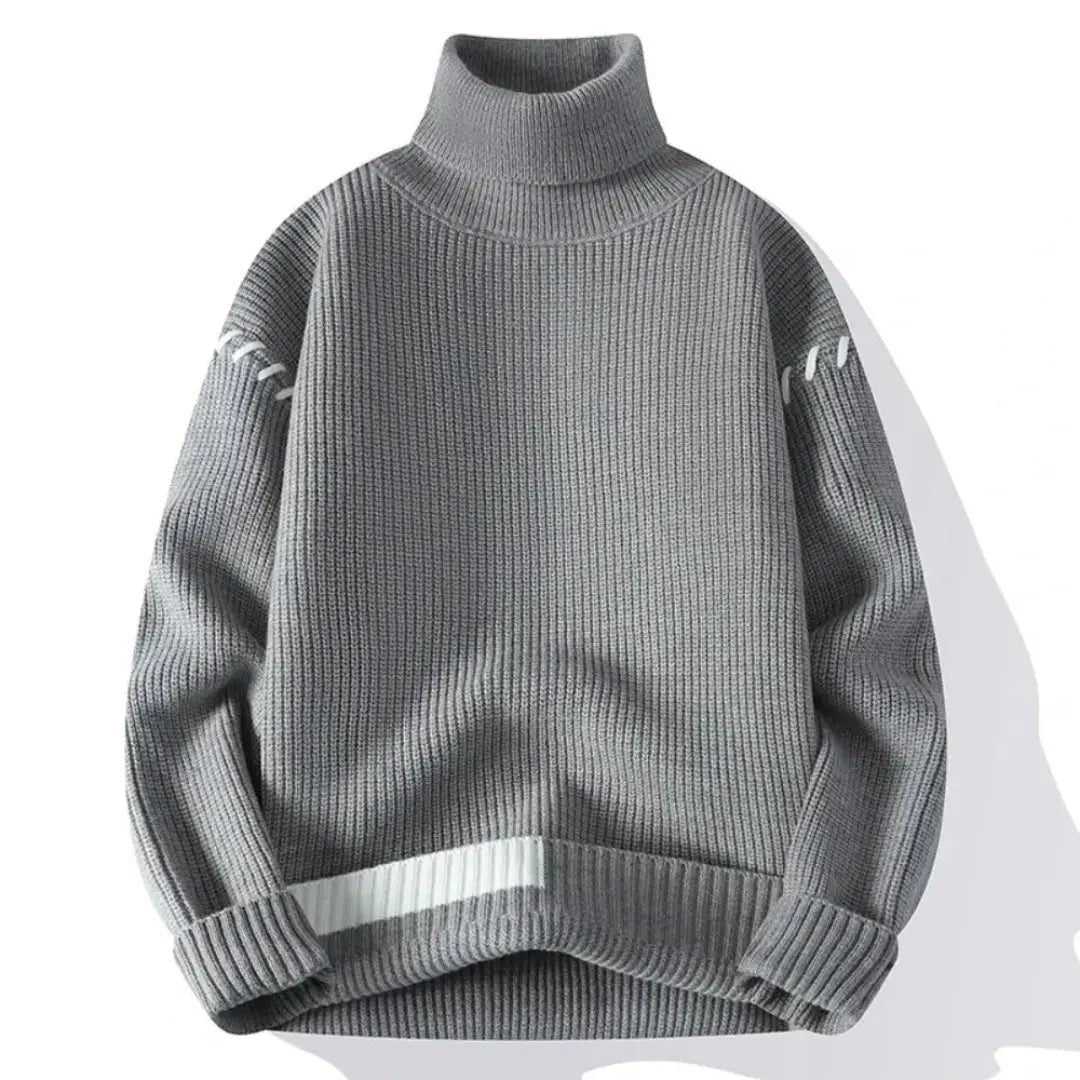 Lune London | Oversized knit sweater for men and women with patchwork design - Winter