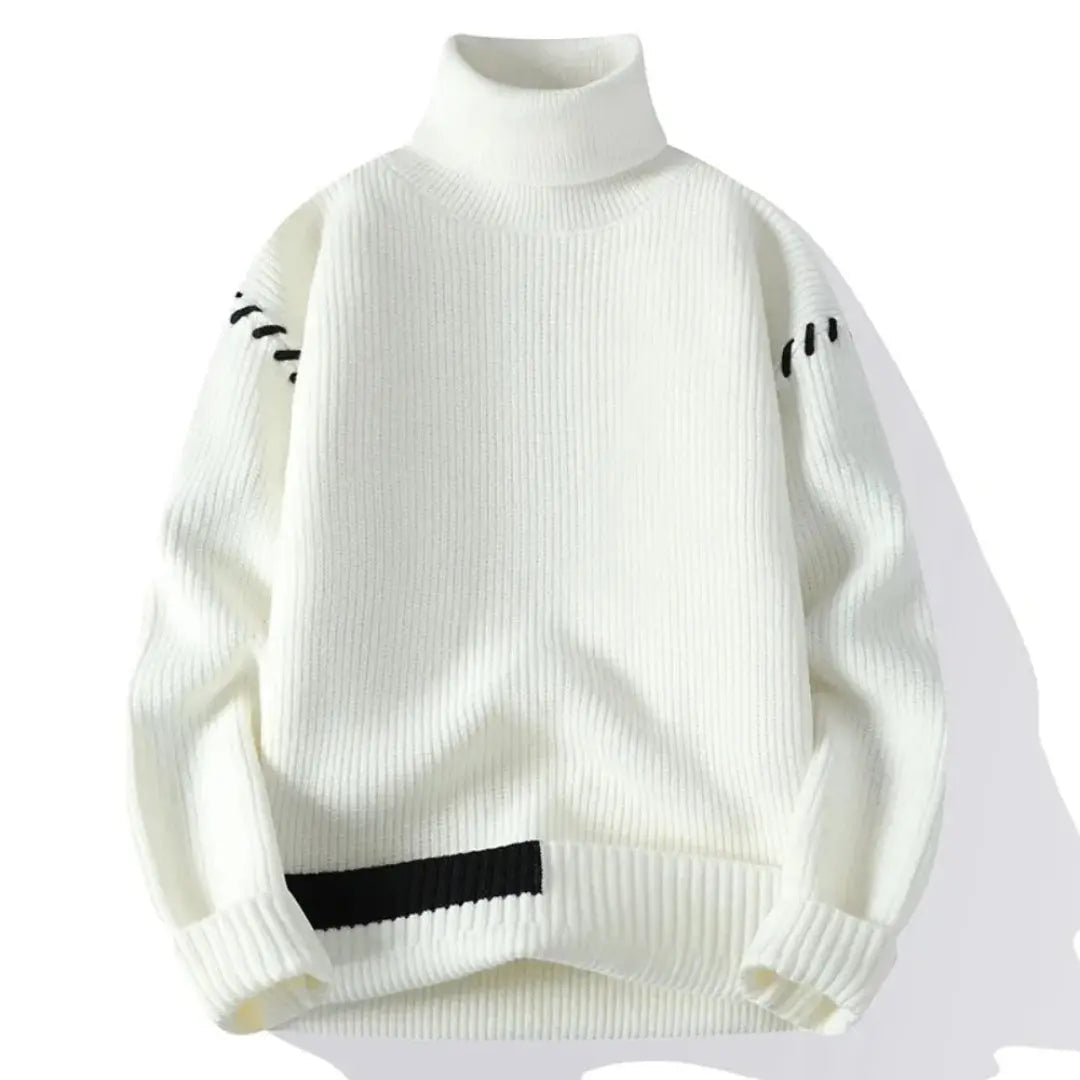Lune London | Oversized knit sweater for men and women with patchwork design - Winter