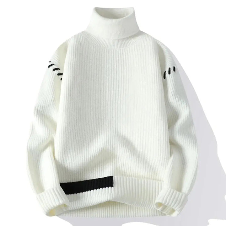 Lune London | Oversized knit sweater for men and women with patchwork design - Winter