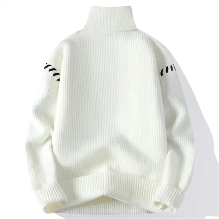 Lune London | Oversized knit sweater for men and women with patchwork design - Winter