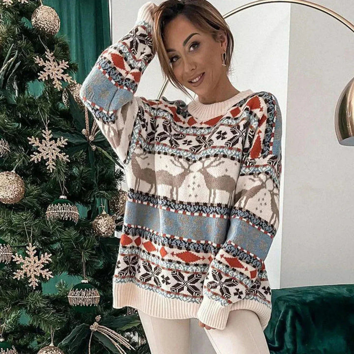 Lune London | Women's reindeer sweater - Women's faux Christmas sweater