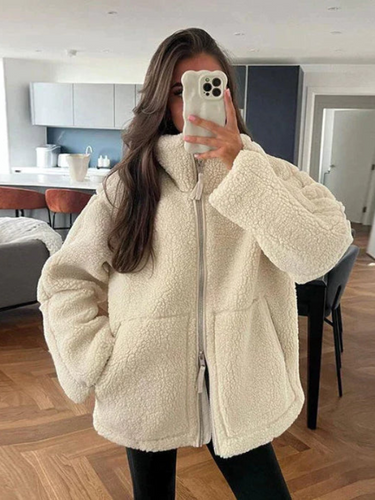 Lune London | Plus Size Sherpa Fleece Jacket for Women - Winter