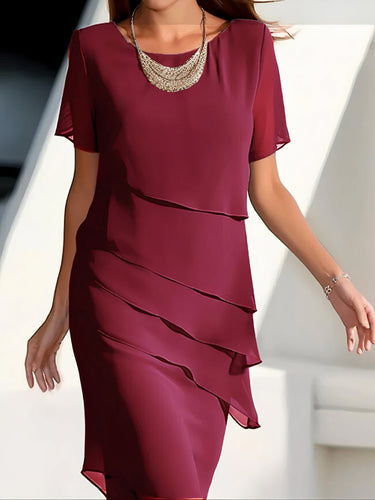 Lune London | Pleated Chiffon Dress - Jeannette