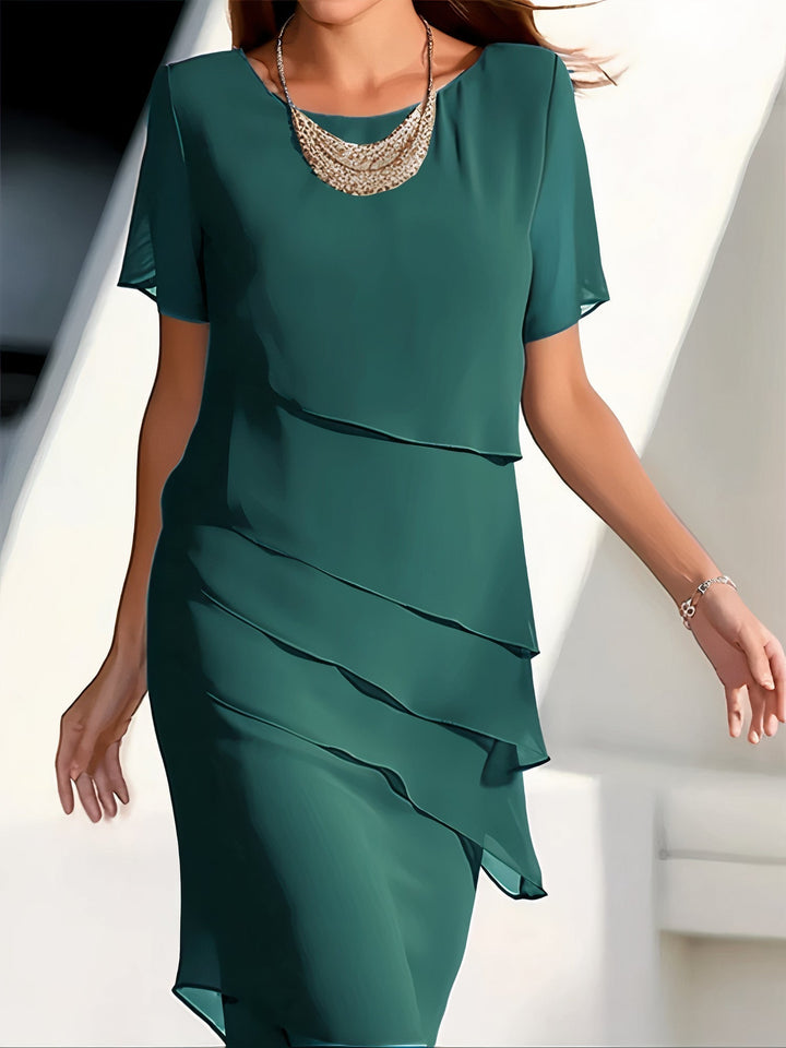Lune London | Pleated Chiffon Dress - Jeannette