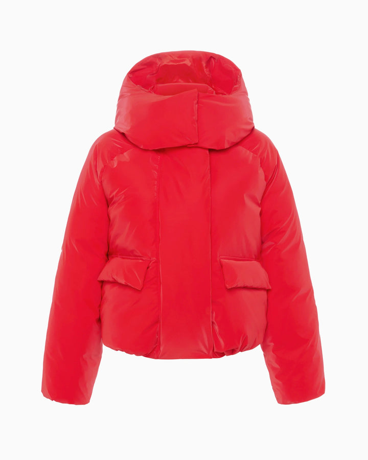 Lune London | Women's Jacket High Collar Hooded Zipper Design Cotton-Lined Jacket
