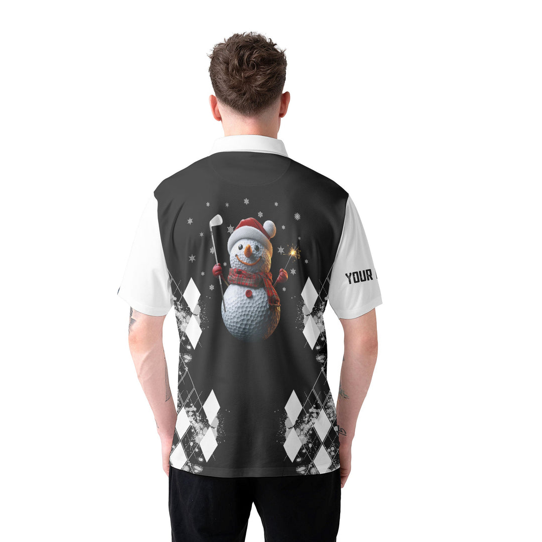 Lune London | Custom snowman golfer polo shirt for men