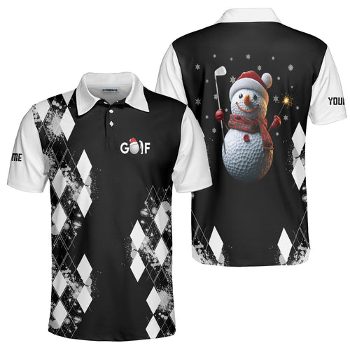 Lune London | Custom snowman golfer polo shirt for men