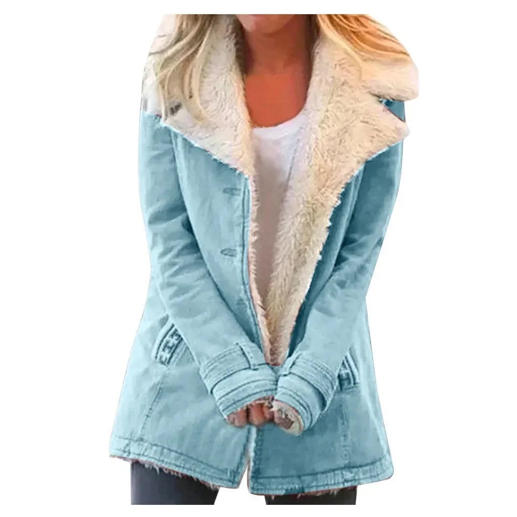 Lune London | Veste à revers - Parka pour femmes, manteau d'hiver pour l'automne et l'hiver