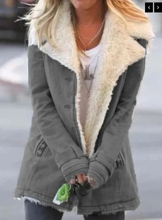 Lune London | Veste à revers - Parka pour femmes, manteau d'hiver pour l'automne et l'hiver