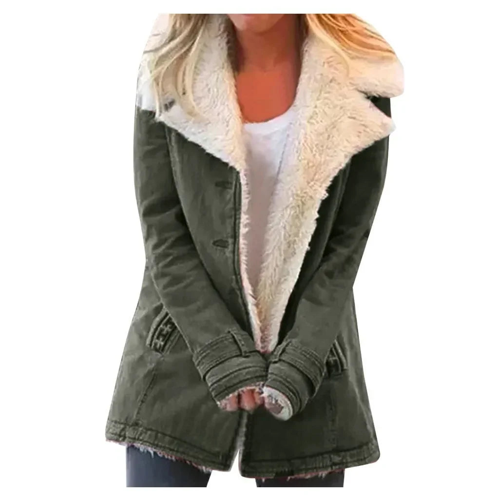 Lune London | Veste à revers - Parka pour femmes, manteau d'hiver pour l'automne et l'hiver