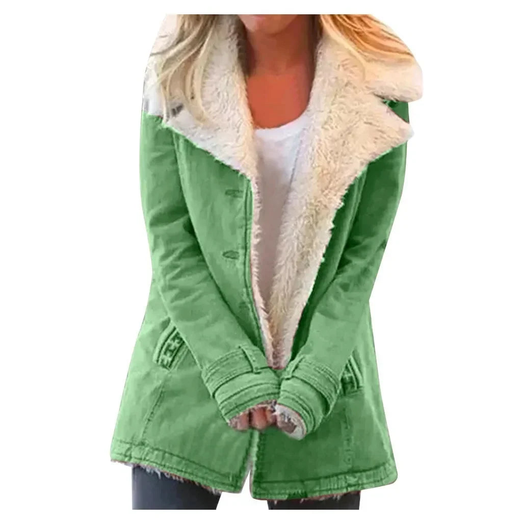 Lune London | Veste à revers - Parka pour femmes, manteau d'hiver pour l'automne et l'hiver