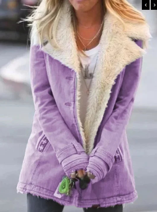Lune London | Veste à revers - Parka pour femmes, manteau d'hiver pour l'automne et l'hiver