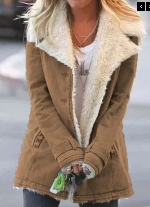 Lune London | Veste à revers - Parka pour femmes, manteau d'hiver pour l'automne et l'hiver
