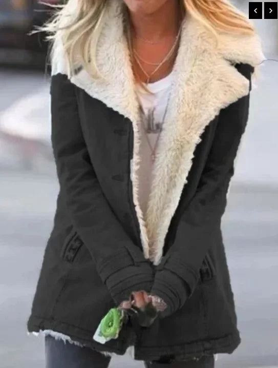 Lune London | Veste à revers - Parka pour femmes, manteau d'hiver pour l'automne et l'hiver