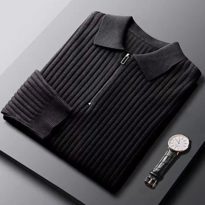 Lune London | Polo Sweatshirt for Men, Zipper - Winter