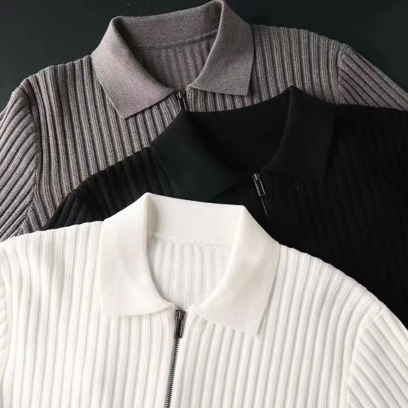 Lune London | Polo Sweatshirt for Men, Zipper - Winter