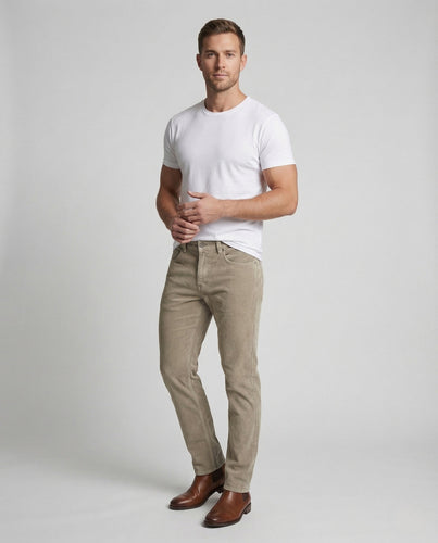 Men's narrow corduroy pants wide wale