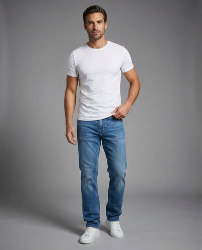 Men's Jeans Straight Elastic