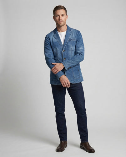Men's Denim Blazer Casual