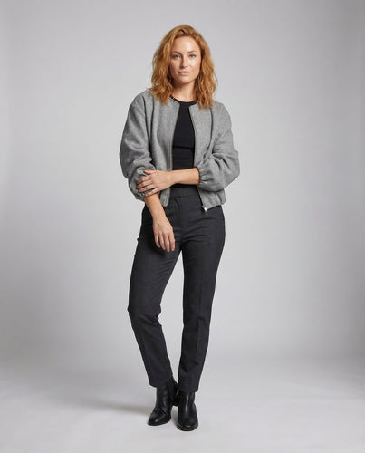 Women's Short Blouson Jacket Balloon Sleeves