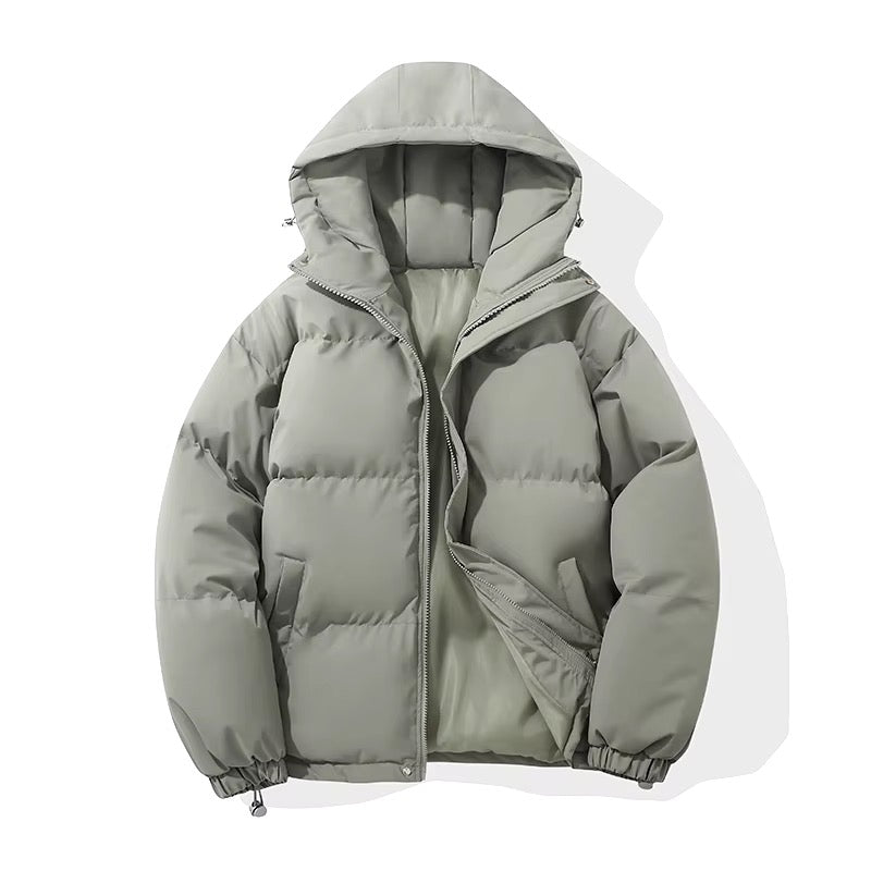 Lune London | Women's Jacket High Collar Hooded Zipper Design Cotton-Lined Jacket