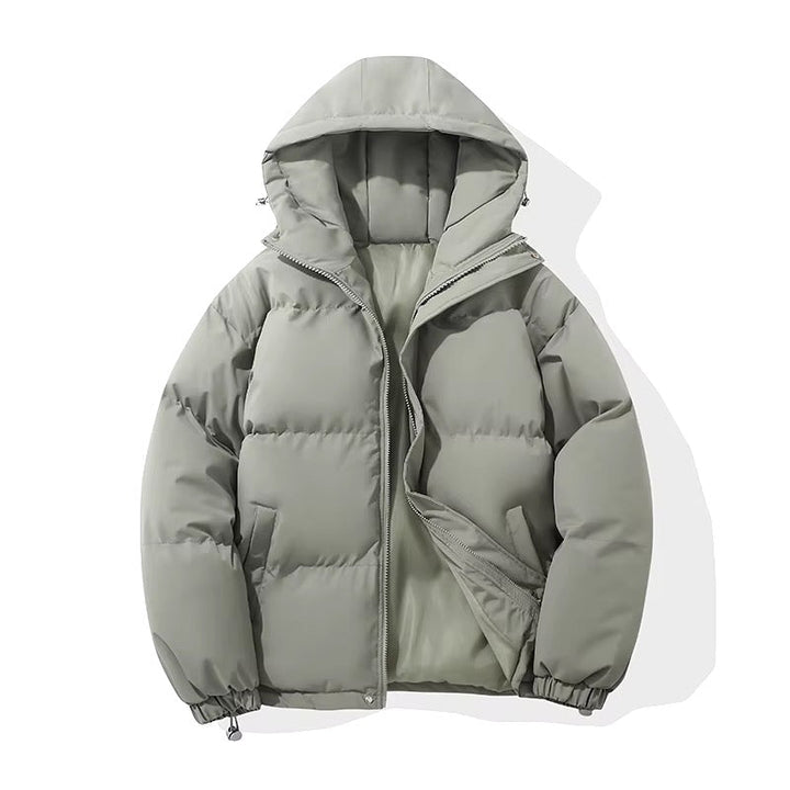 Lune London | Women's Jacket High Collar Hooded Zipper Design Cotton-Lined Jacket