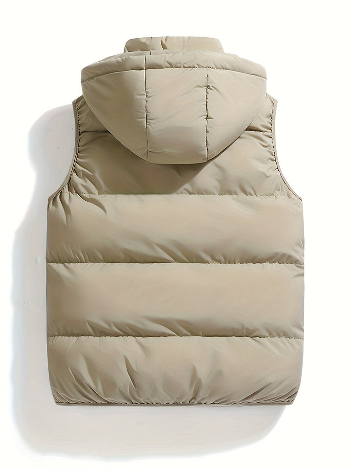 Lune London | Puffer vest for men, with hood, padded - Winter