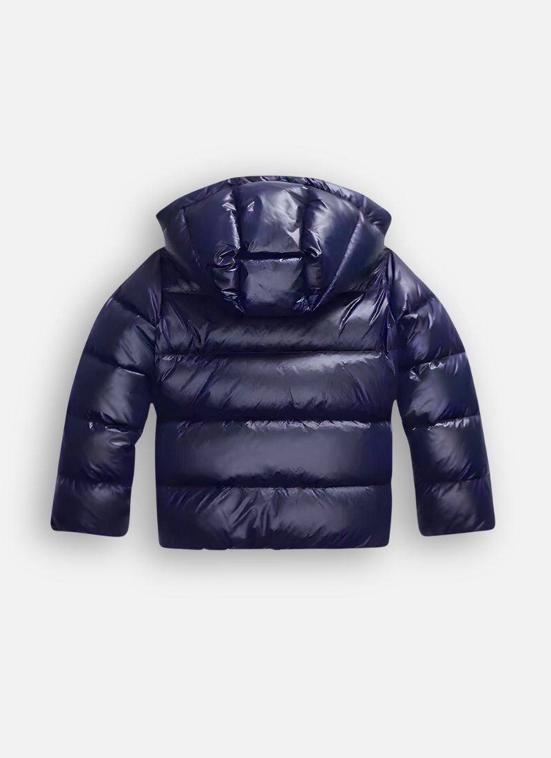 Chic Und Stil | Women's Shiny Puffer Jacket with Hood and Padding