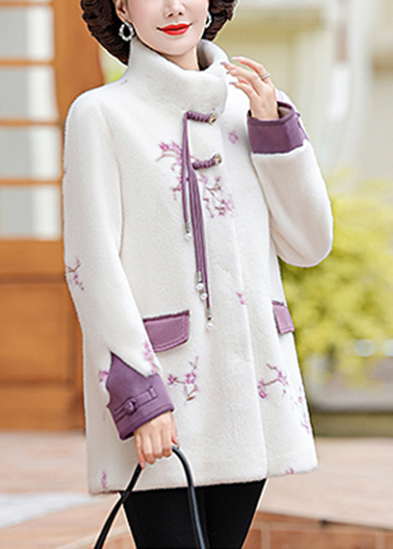 Lune London | Mink velvet coats with high collar and button