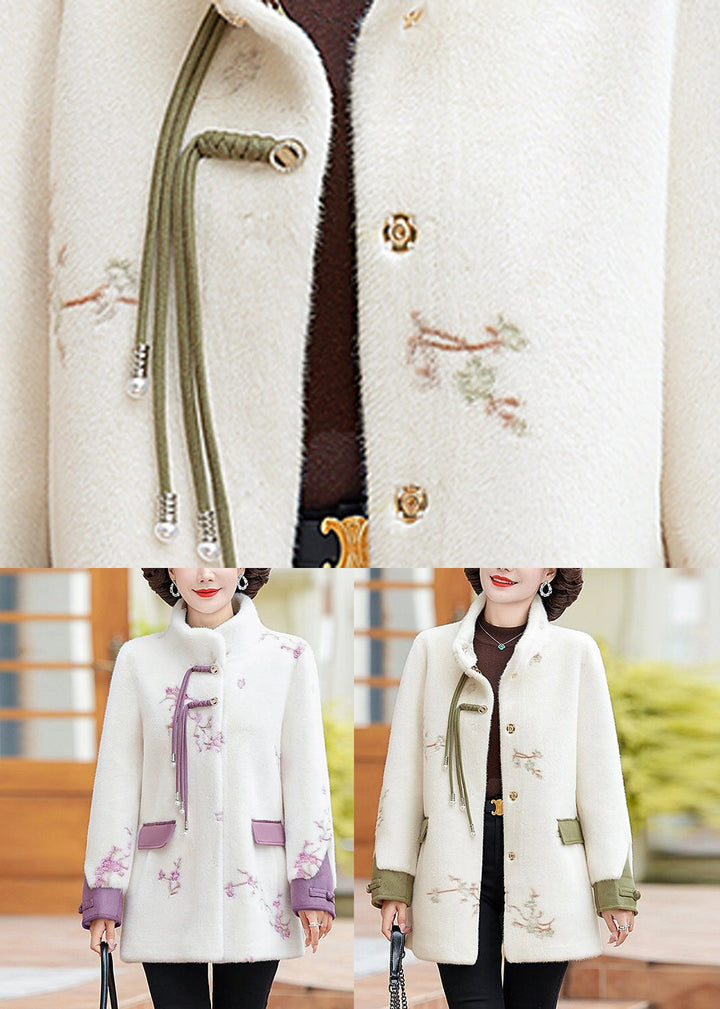 Lune London | Mink velvet coats with high collar and button