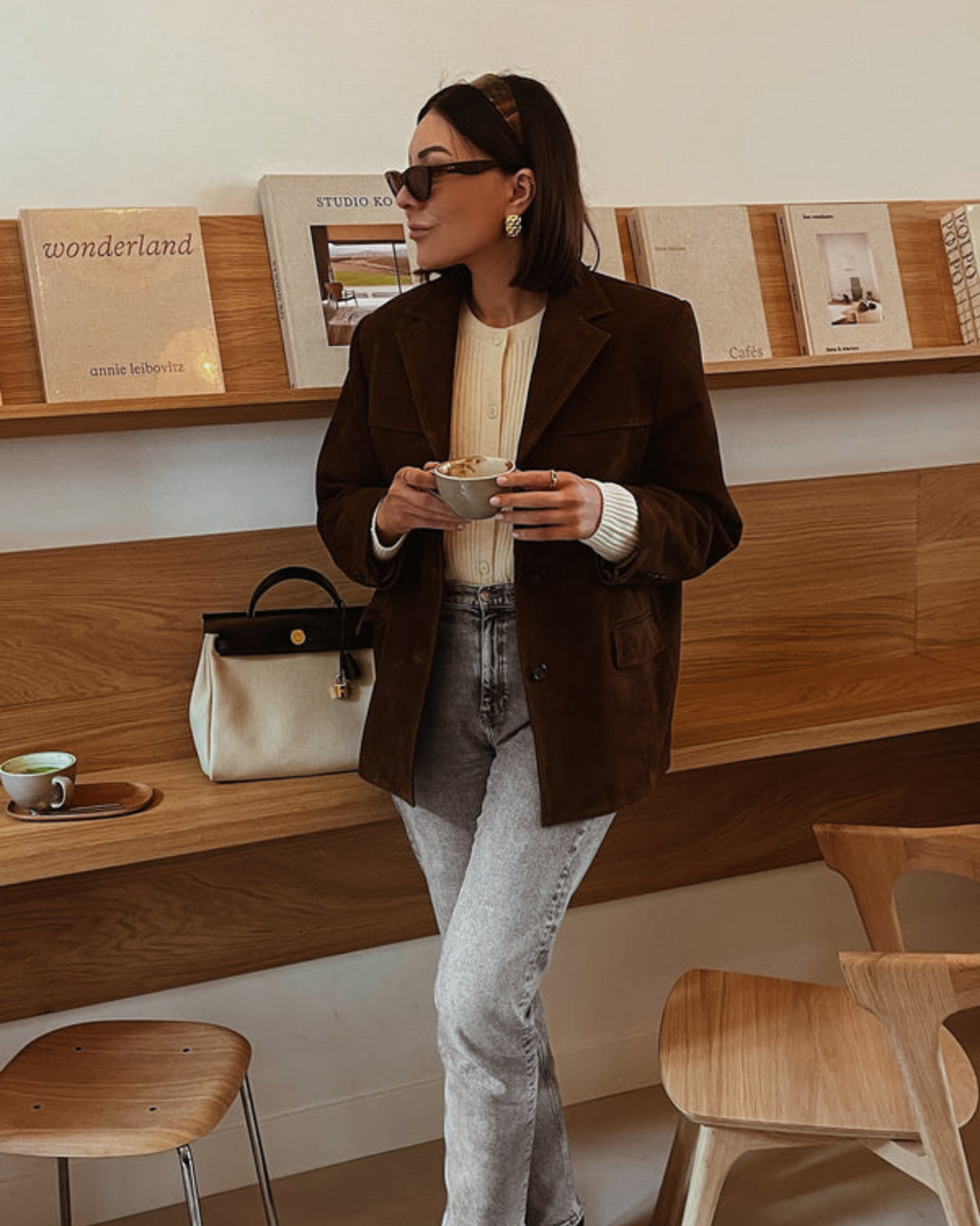 Lune London | and modern women's blazer in suede look