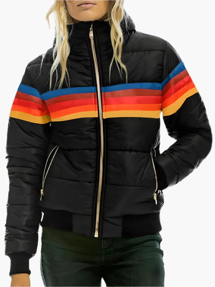 Lune London | Retro quilted jacket with hood - Casual winter coat in fashionable vintage style