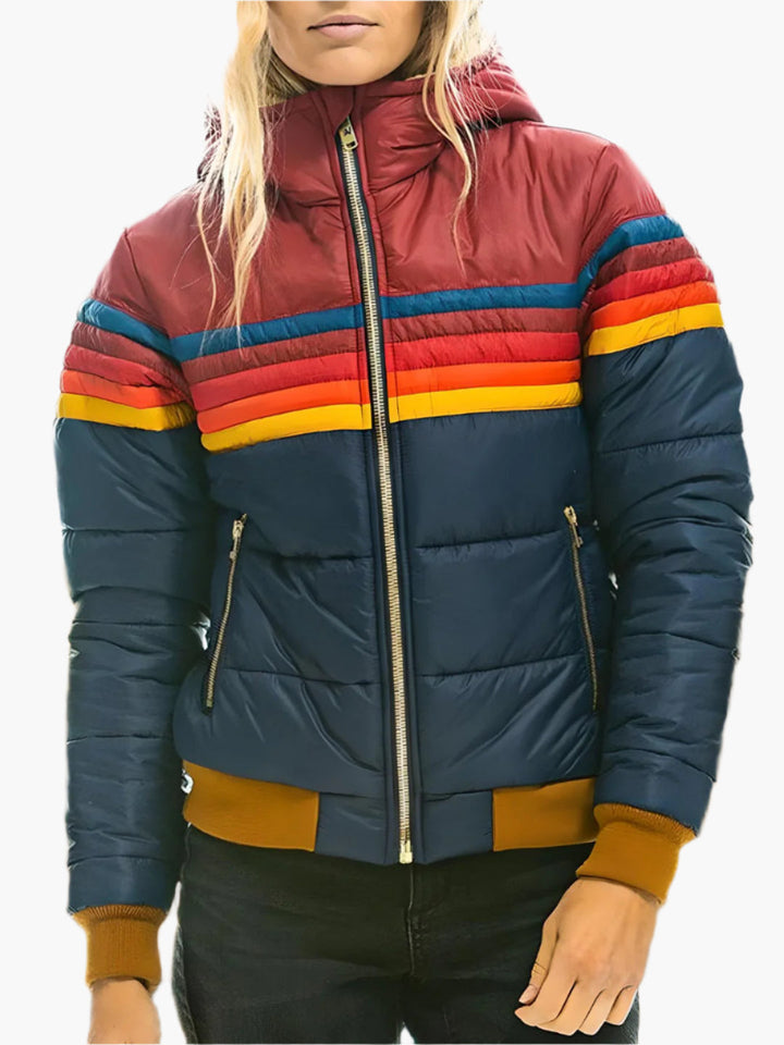 Lune London | Retro quilted jacket with hood - Casual winter coat in fashionable vintage style