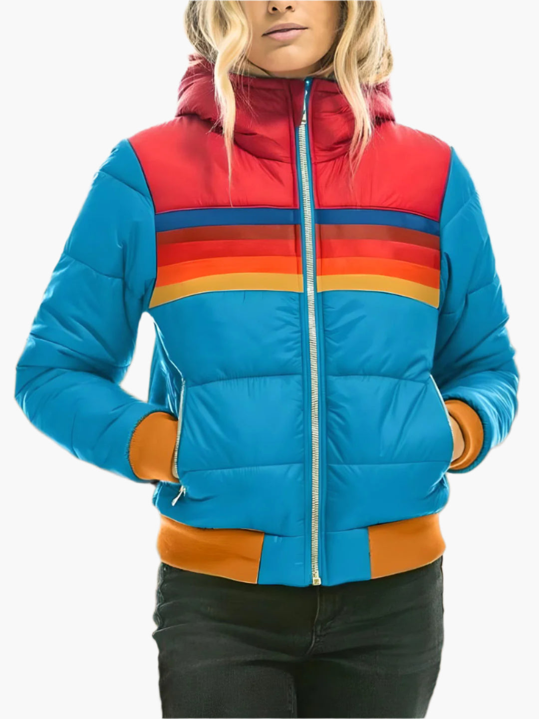 Lune London | Retro quilted jacket with hood - Casual winter coat in fashionable vintage style