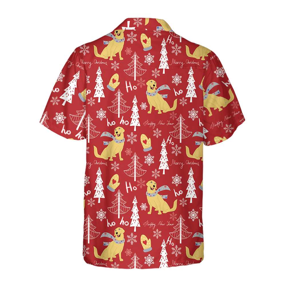 Lune London | Golden Retriever Christmas Red Hawaiian Shirts, Golden Retriever Christmas Hawaiian Shirts, Best Christmas Gift for Golden Retriever Lovers
