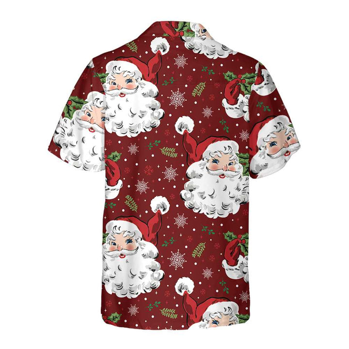 Lune London | Comfortable red Santa Christmas Hawaiian shirt, Santa Christmas Hawaiian short-sleeve shirt, gift for Christmas Day