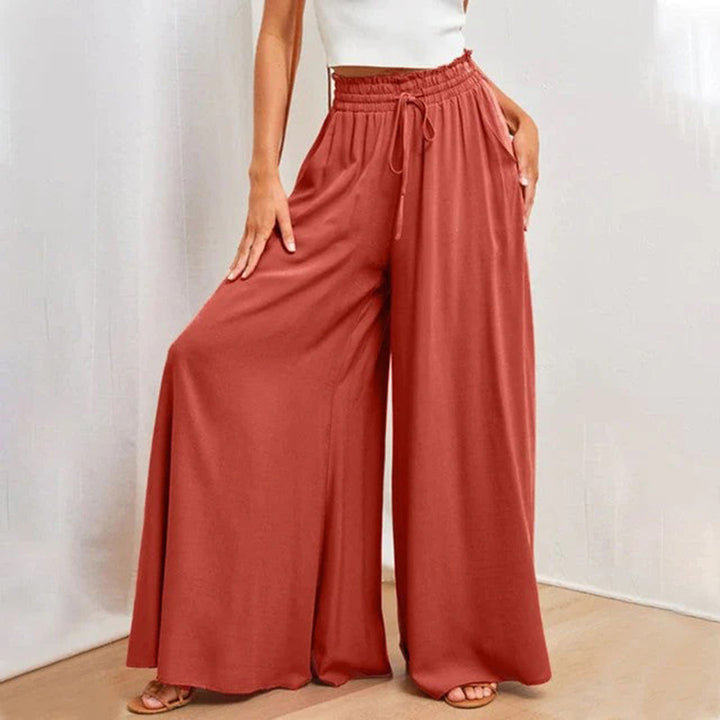 Lune London | Maxi Skirt High Waist Elastic with Lacing A-Line with Pockets Long and Airy