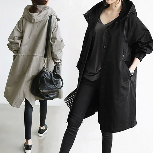 Lune London | oversized parka jacket with hood rain jacket for women