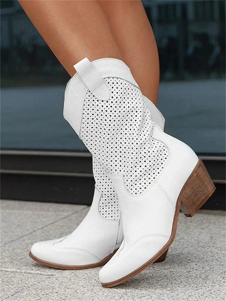Lune London | Breathable Stylish Cowboy Boots with Zipper