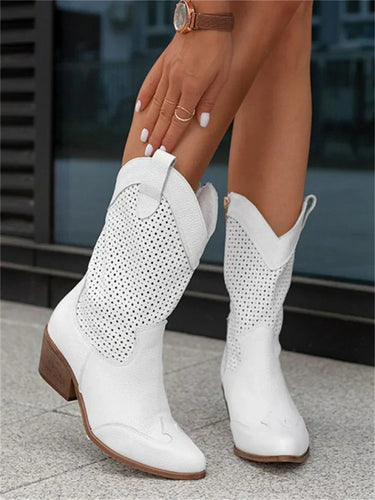 Lune London | Breathable Stylish Cowboy Boots with Zipper