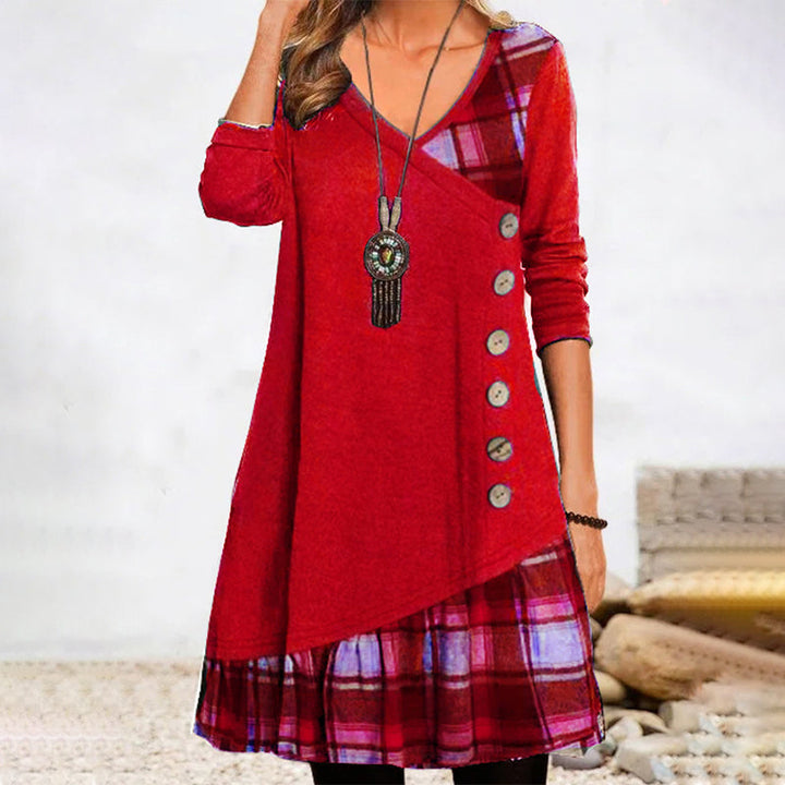 Lune London | Long-Sleeved Checked Dress