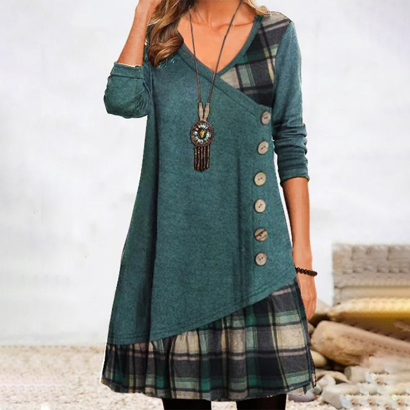 Lune London | Long-Sleeved Checked Dress